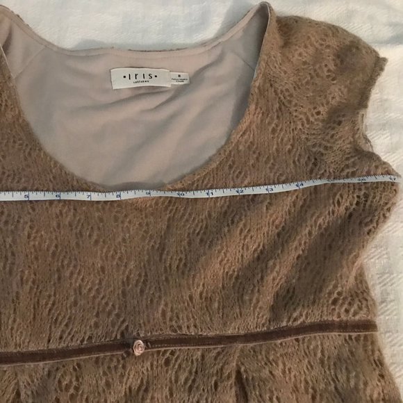 Tan, empire-waist dress by Iris Clothing - Picture 7 of 9